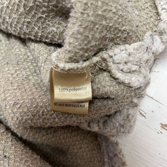 True Grit Fleece Sweater S 1/4 Zip Pullover Original Polar Jacket Beige Frosty - Picture 14 of 15